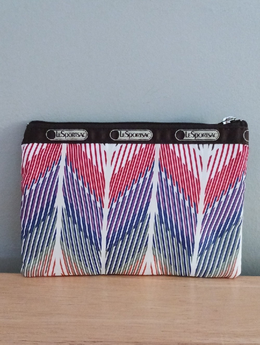 LeSportsac 3 Zip Multi Color Cosmetic Pouch - Picture 3 of 8